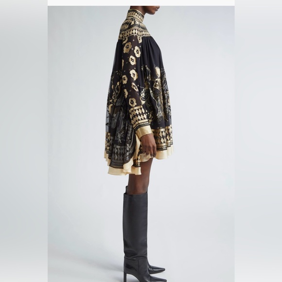 Elegant Black and Gold Women's Dress. Zimmerman size 0, fits Sm, Xs M - Picture 2 of 10